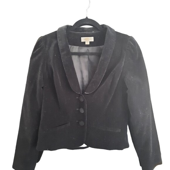 Erin Fetherston For Target Velvet Black Tailored Crop Blazer - Picture 9 of 11